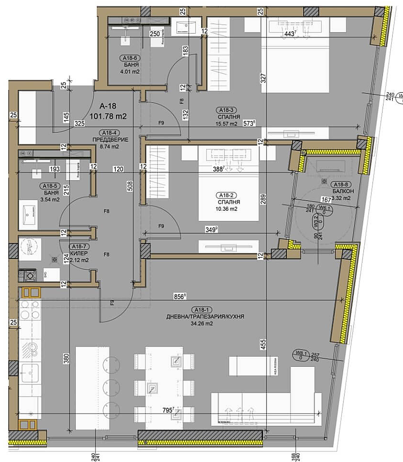 Project Arsenia Residential Building, Sofia - PLAN A-18