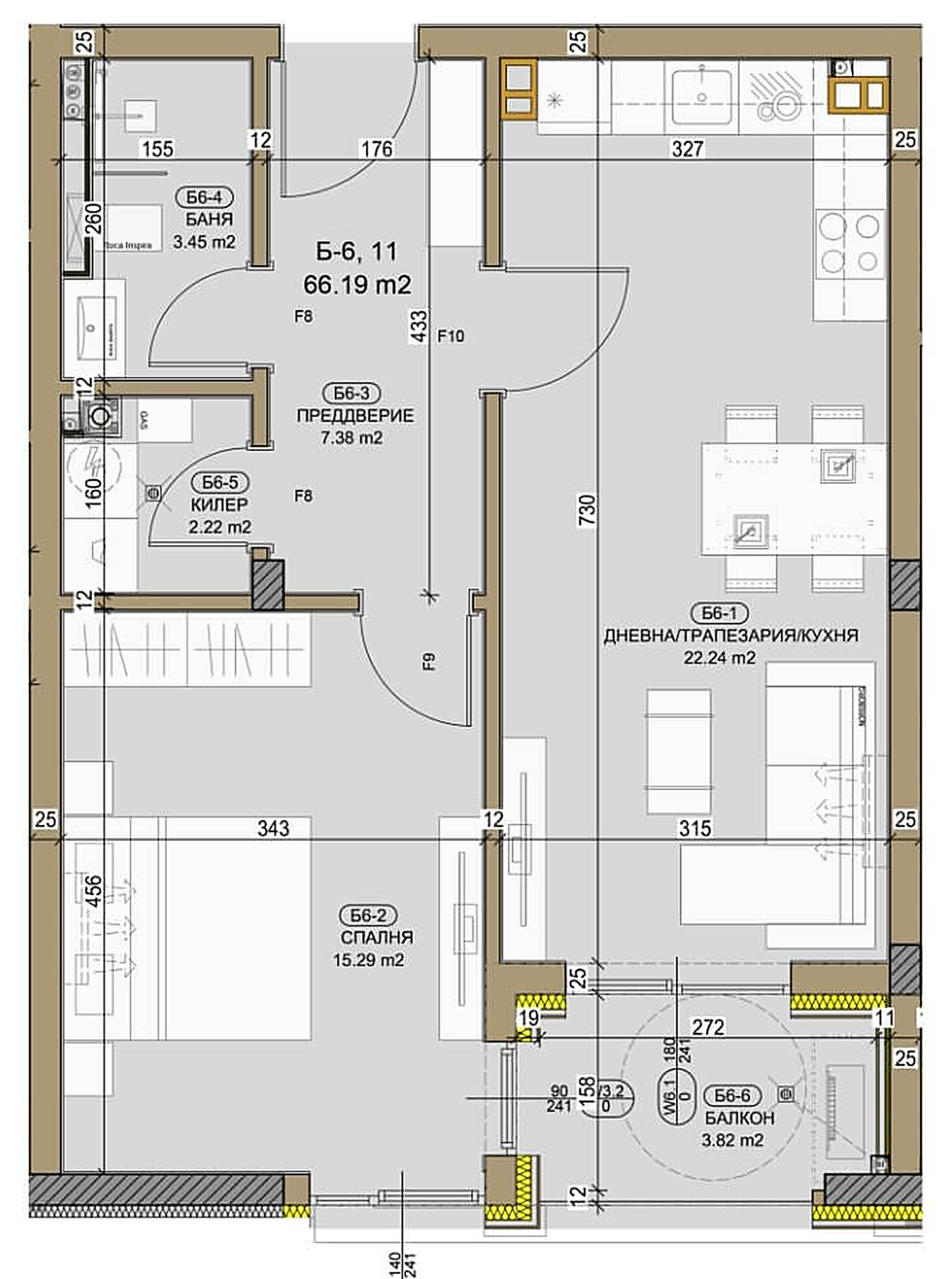 Project Arsenia Residential Building, Sofia - PLAN B-11